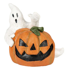 Spooky Pumpkin Decoration With Ghost