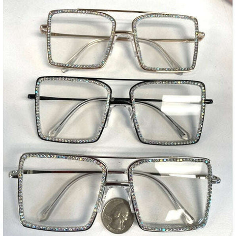 Square Gem Frame Glasses – AbracadabraNYC