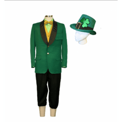 St. Patrick's Day Leprechaun Suit & Hat Men's Costume