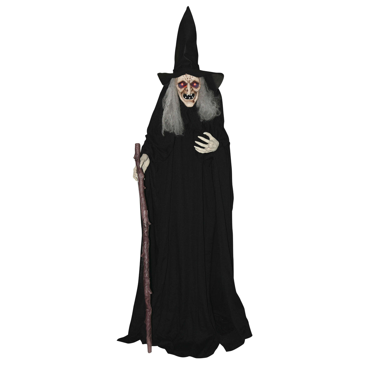 Standing Animated Witch with Cane