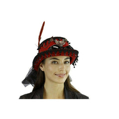 Steampunk Red Hat With Goggles