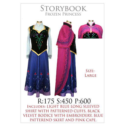 Storybook Frozen Princess Sister Anna Adult Costume  RENT - LARGE