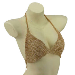 Striking Clasp Chainmail Rave Bikini Top