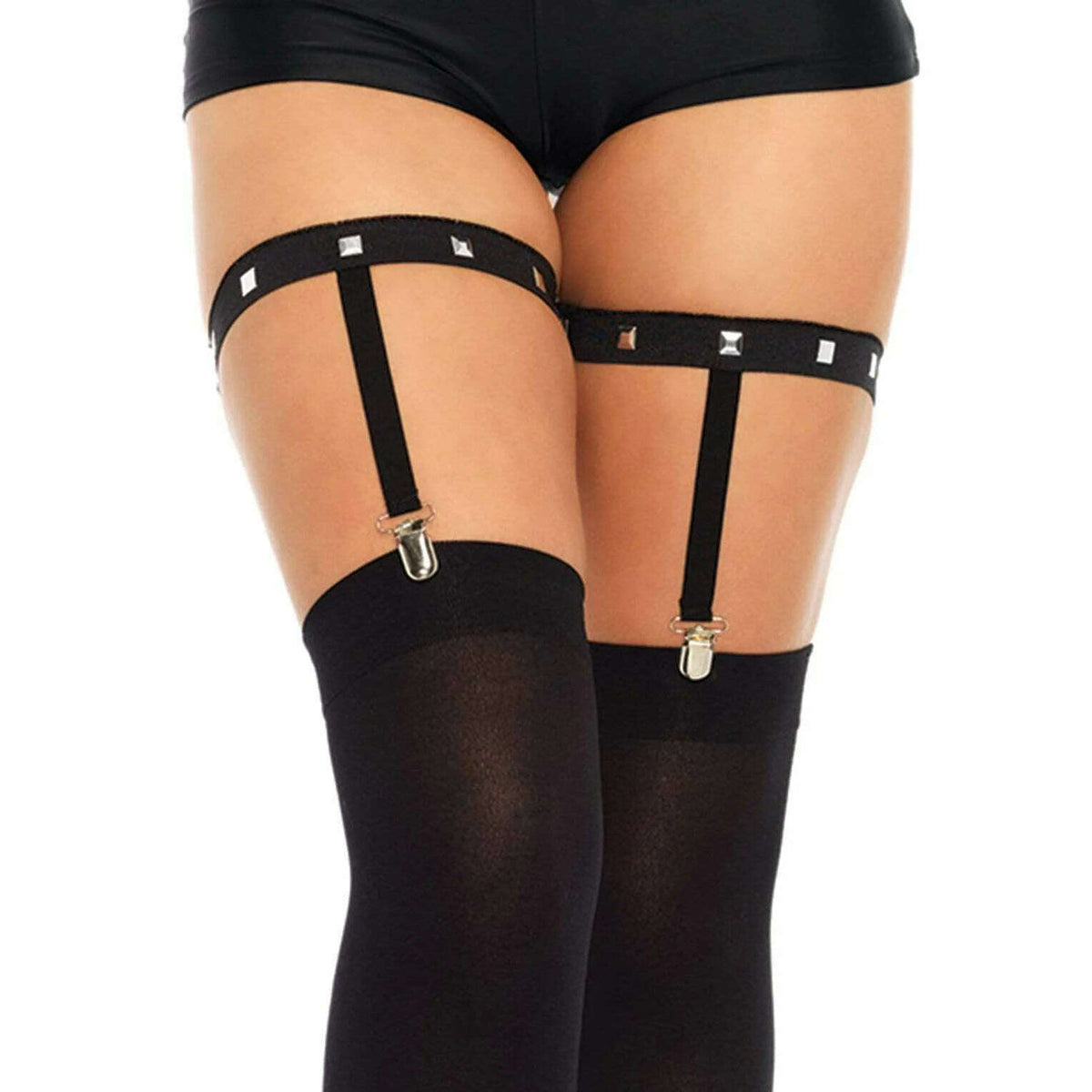 Studded Elastic Garter Suspender