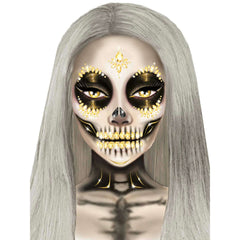 Sugar Skull Gold Adhesive Face Jewels