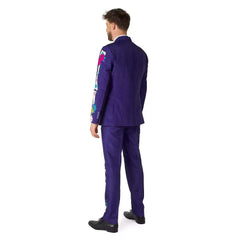 Sugar Skull Print Purple Suitmeister Suit