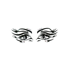 Super Sharp Graphic Eyeliner Eye Stickers w/ Gems