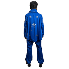 Supreme Vegas High Fashion Elvis Presley Blue Jumpsuit Adult Costume