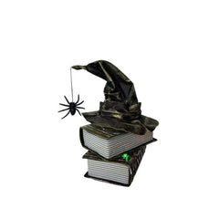 Tabletop Animated Witch Hat on Books Prop