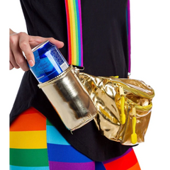 The Gold Rainbow Fanny Pack and Suspenders