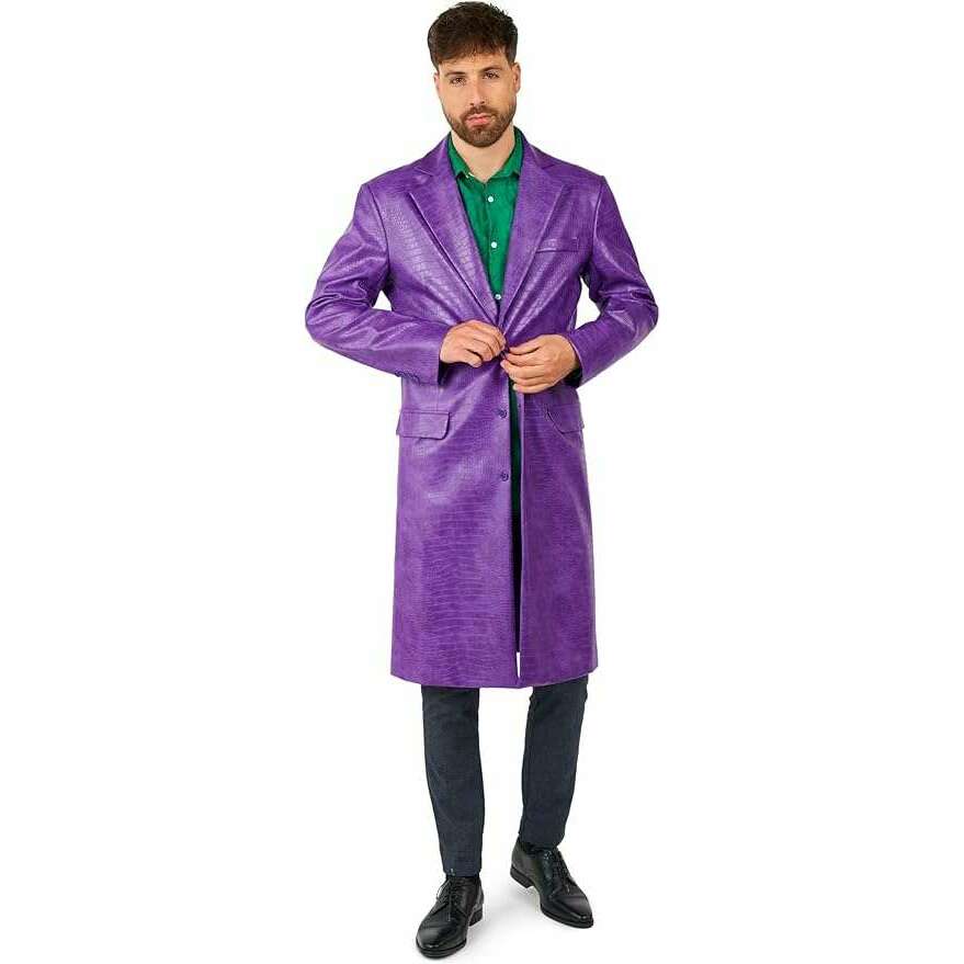 OppoSuits The Joker Suitmeister Purple Trench Coat