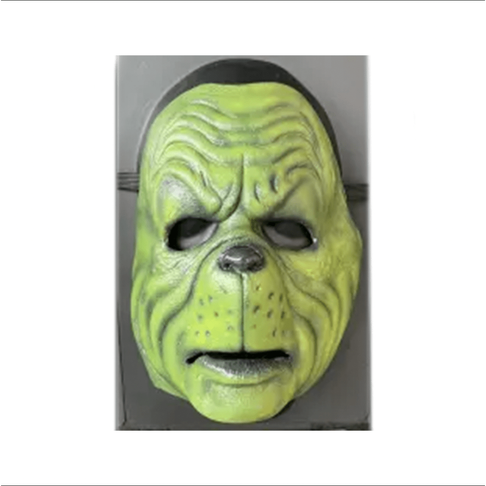 The Mean One Pre-Painted Slip Latex Mask w/ Double Straps