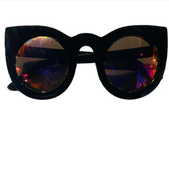 Thick Cat Eye Reflective Sunglasses