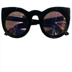 Thick Cat Eye Reflective Sunglasses