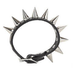 Thrash Spiked Black Leather Bracelet