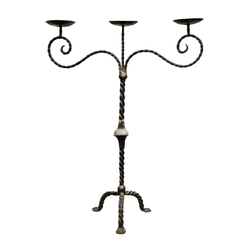 Three Arm Metal Candelabra Prop