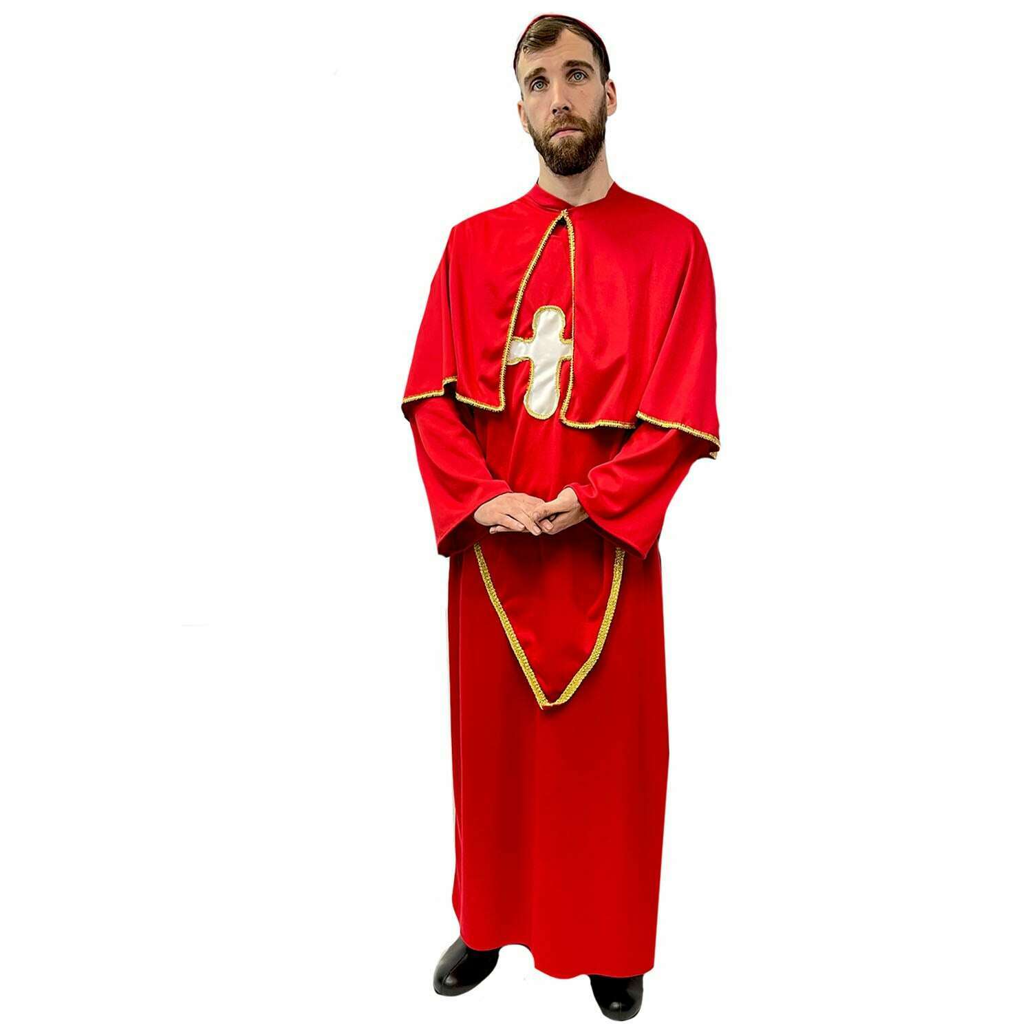 Traditional Catholic Cardinal Red Robe Adult Costume – AbracadabraNYC