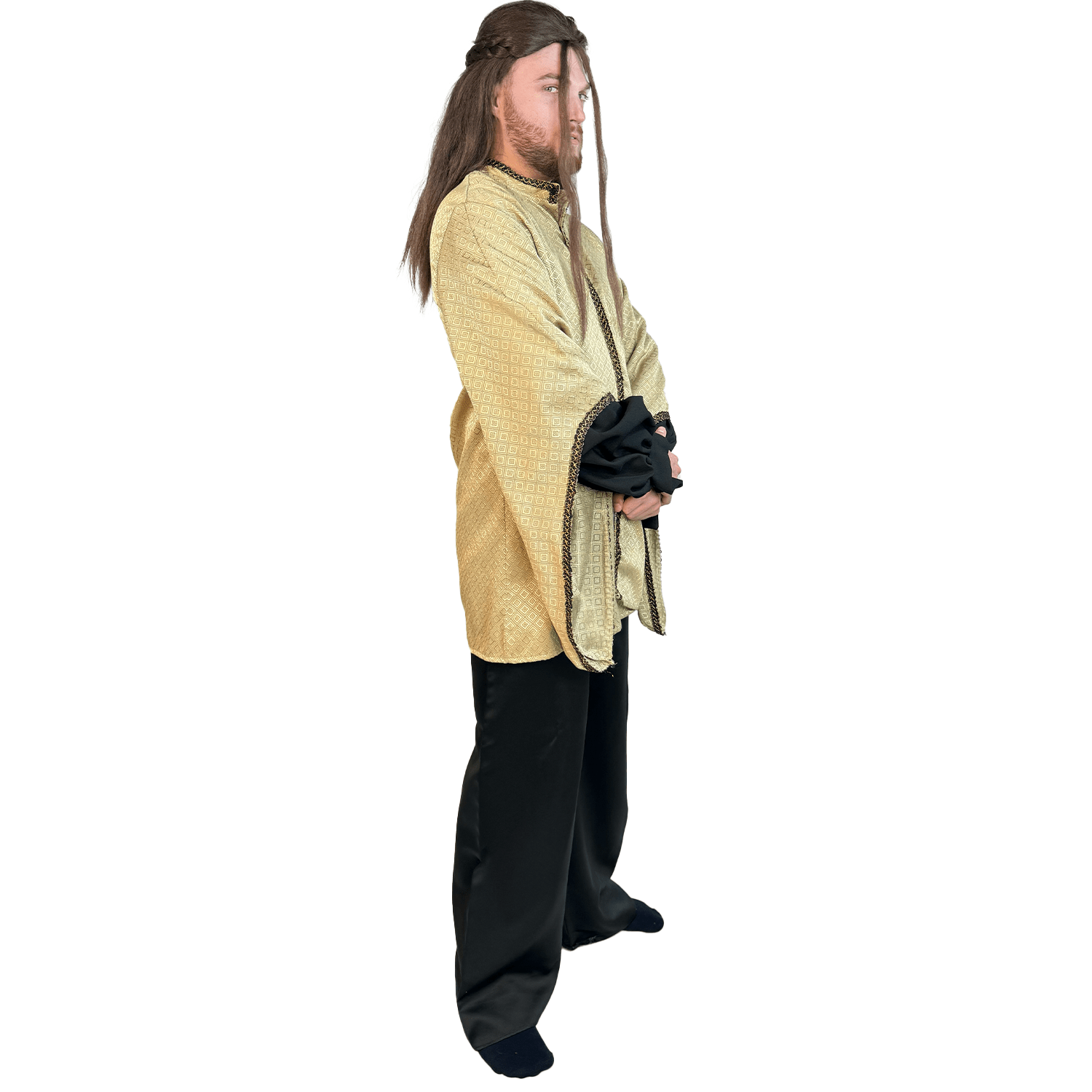 Traditional Inspired Brown and Gold Monk Adult Costume