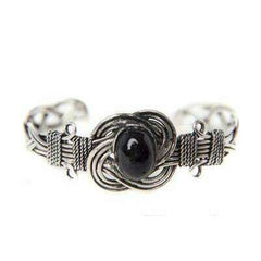 Tribal Silver Onyx Cuff