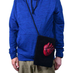 Trick r' Treats: Latex Heart Black Plush Purse