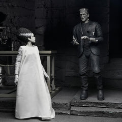 Universal Monsters - 7” Scale B&W Bride of Frankenstein 90th Anniversary The Monster & His Mate Action Figure Set