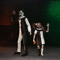 Terrifier 2 - 7" Scale Action Figure Ultimate Art the Clown & Little Pale Girl 2 Pack