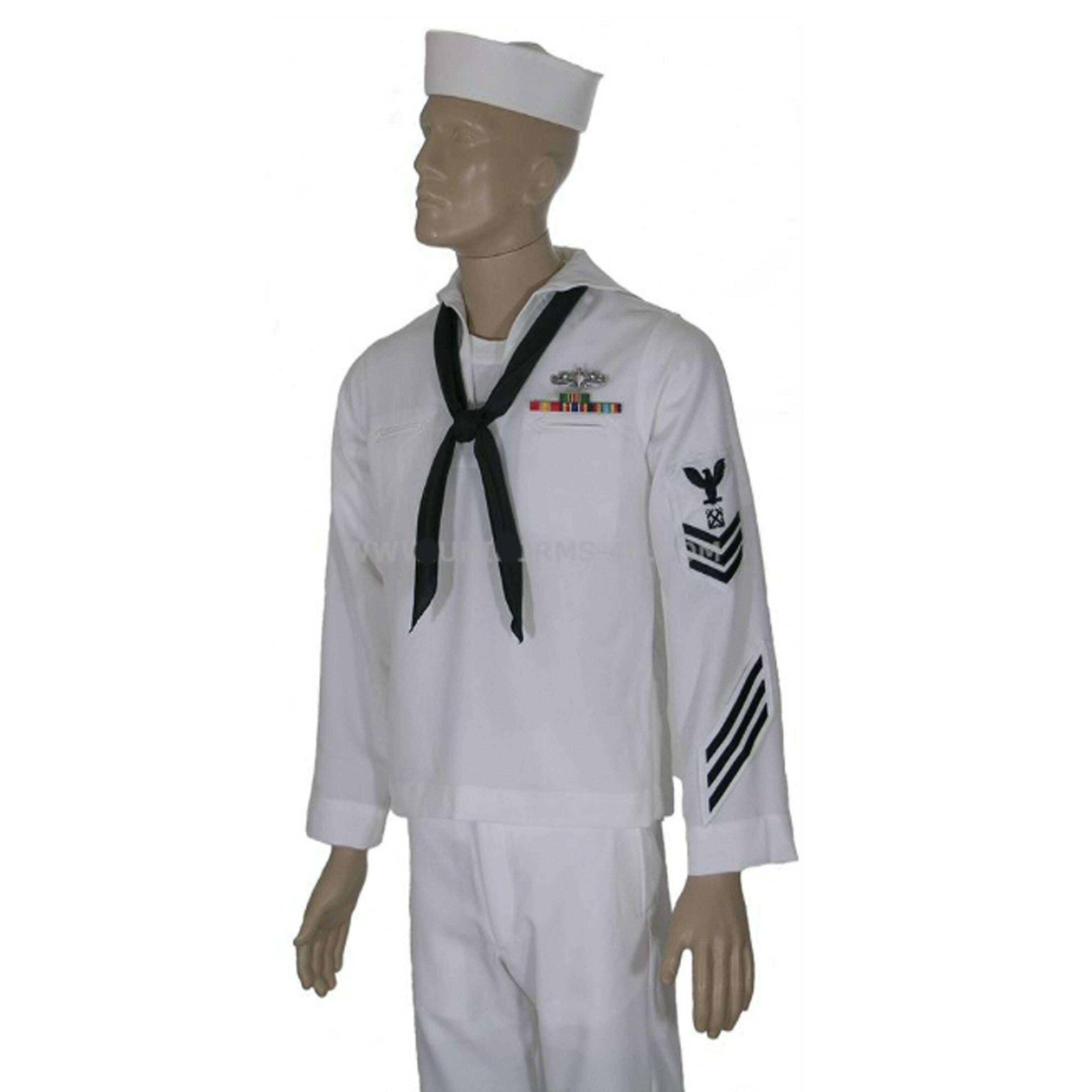 us navy dress whites enlisted US Navy White Cracker Jack Adult Costume Rent / X-Large