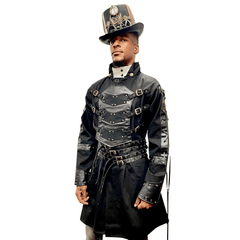 Van Helsing Black Steampunk Trench Coat