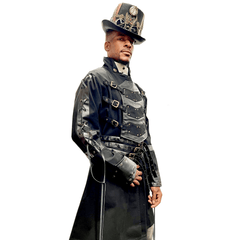 Van Helsing Black Steampunk Trench Coat