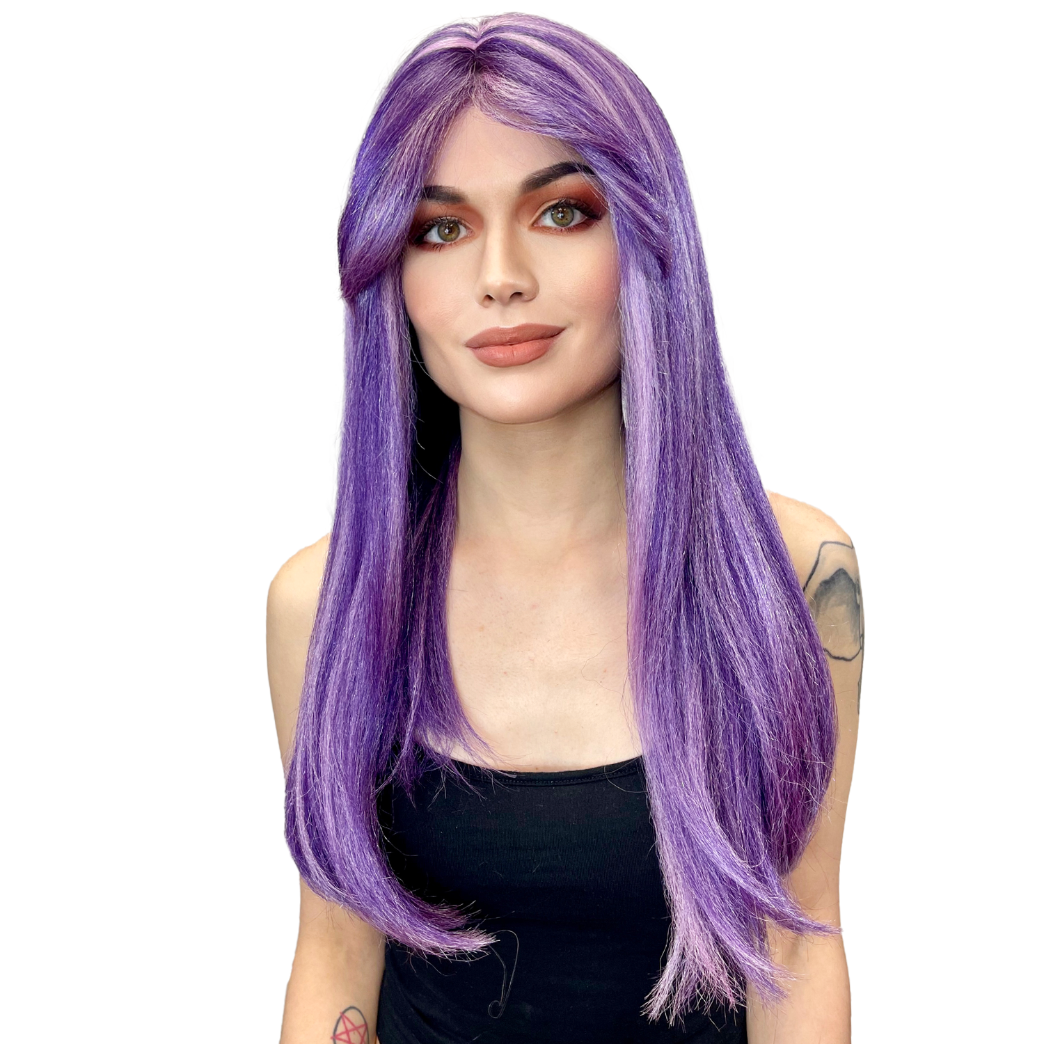 Kelly Long Straight Hair Wig with Side Bang