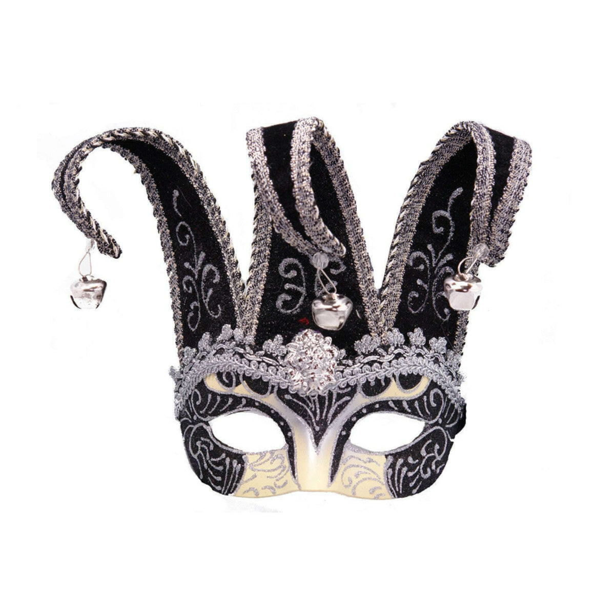 Venetian Jester Mask w/ Bells