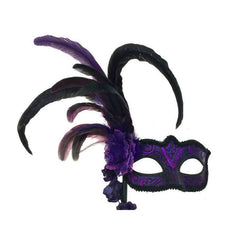 Venetian Mask with Flower and Stick