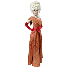 Victorian Red and Gold Women's Costume