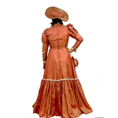 Victorian Stunning Lady in Peach Adult Costume