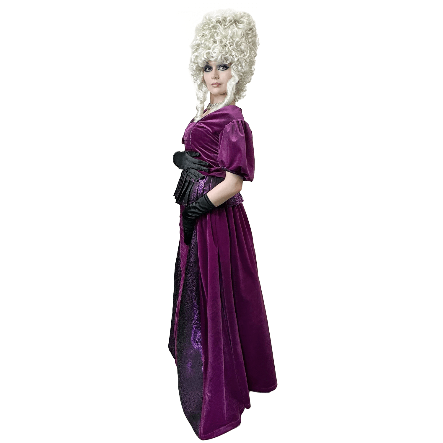 purple velvet dress costume Costume Long Dress Women Velvet Purple Cotton Blend Sz S/ M Made In USA