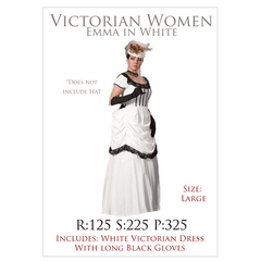 Victorian Womens' Emma In White Adult Costume