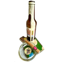 Beer Bottle with Glass Coaster Stage Prop