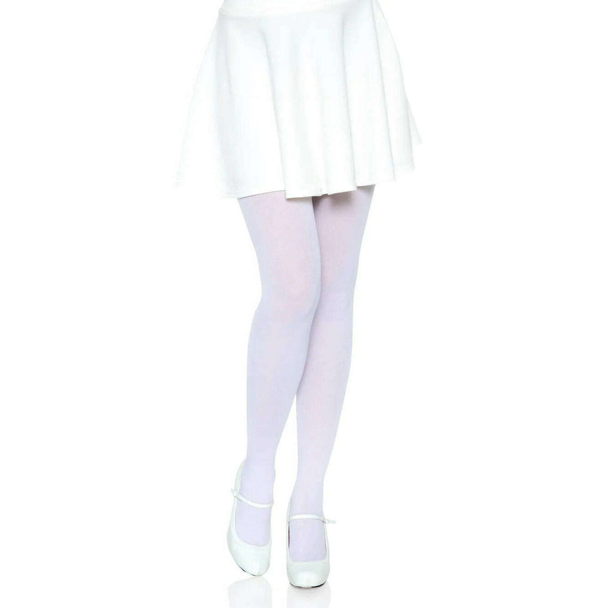 White Nylon Lycra Tights