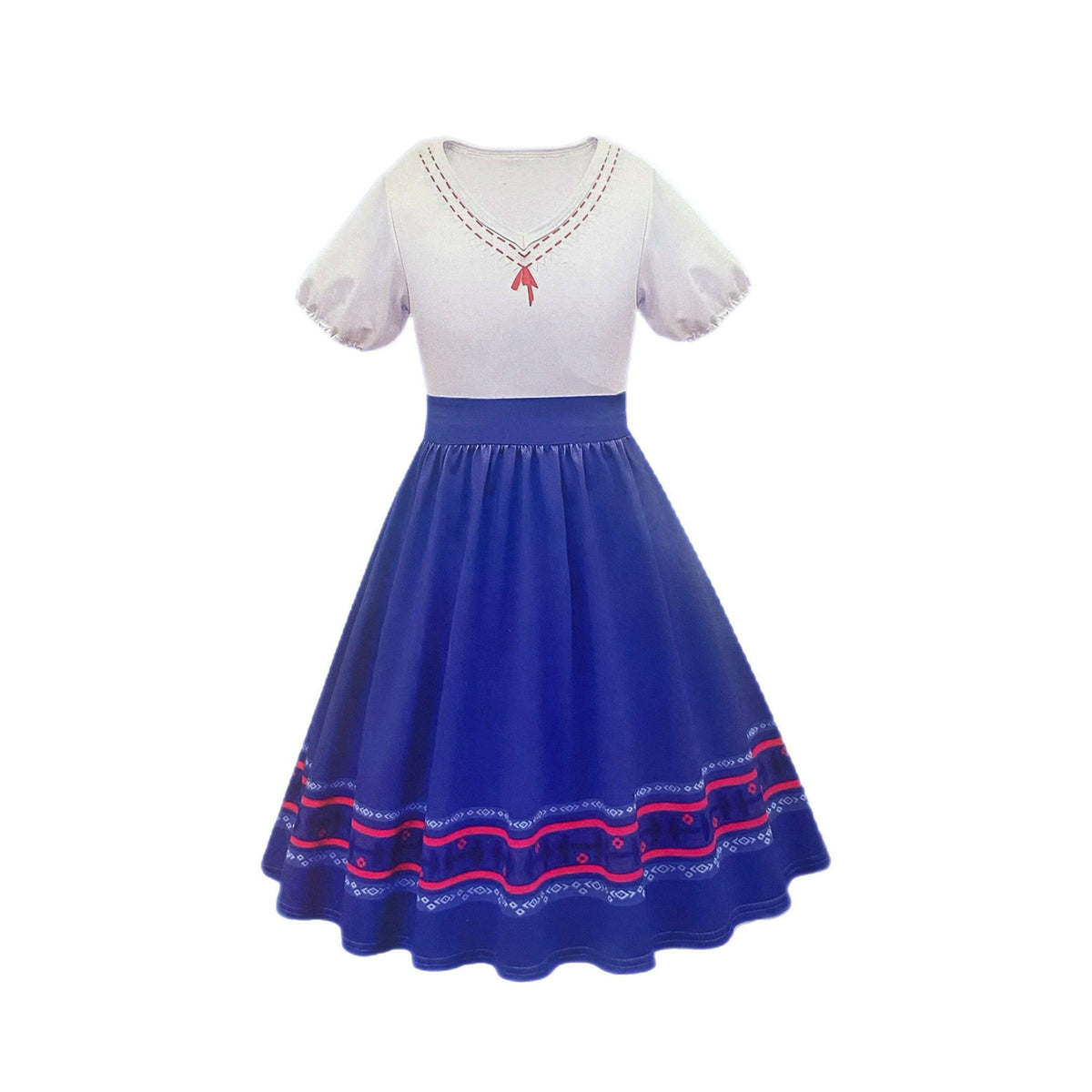 White Top & Blue Skirt Dress Child Costume