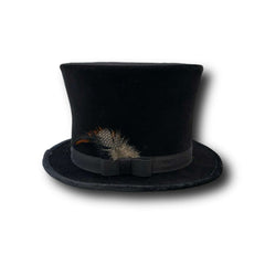 Wool Like Classic Feathered Top Hat