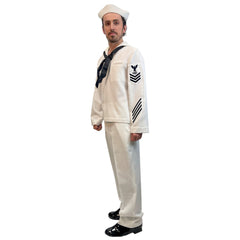 Stage Quality USN Navy White Cracker Jack Adult Uniform Costume