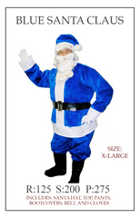 Blue Santa Claus Suit