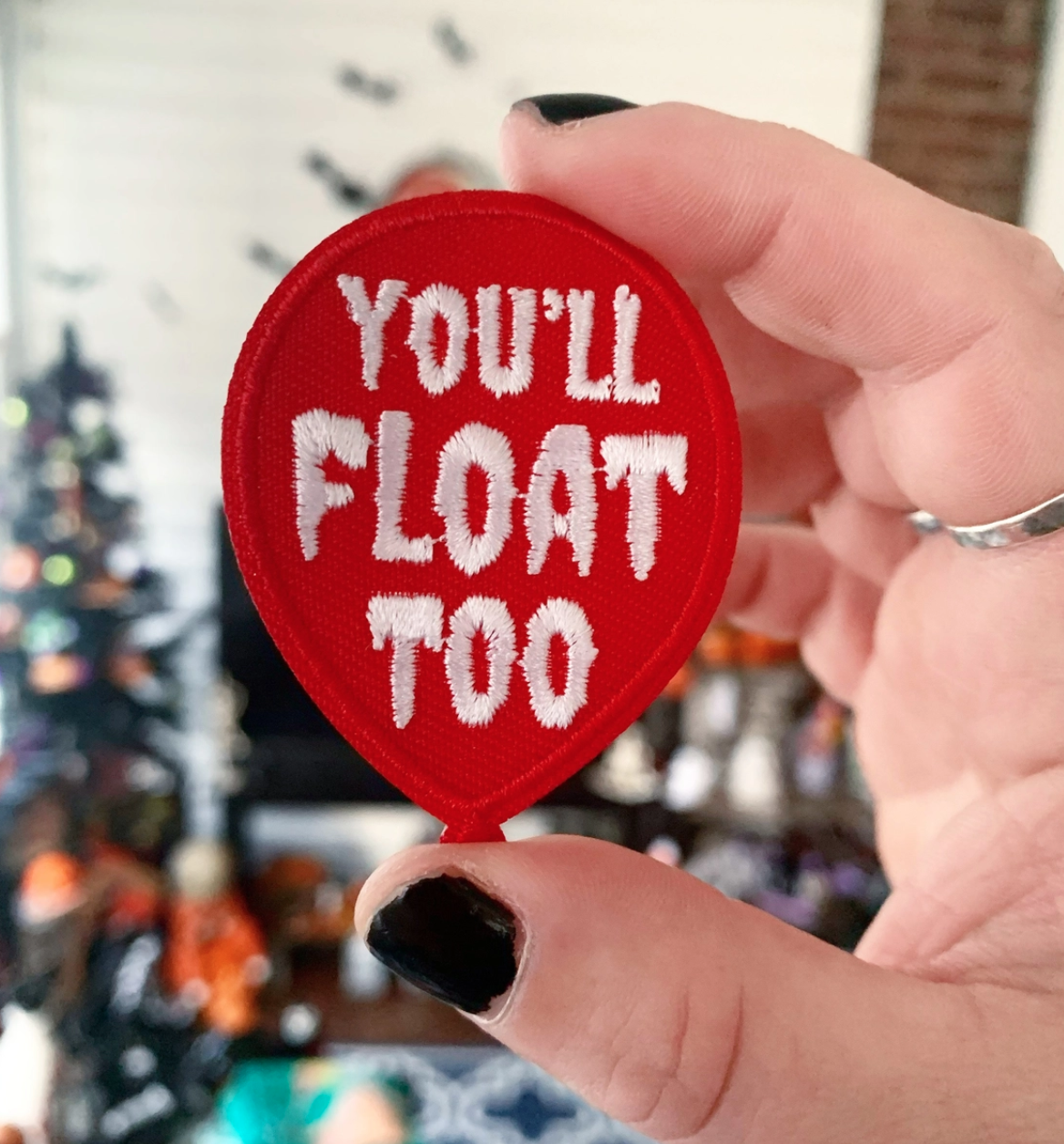 You'll Float Too Red Balloon Patch