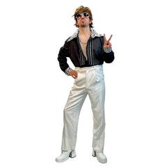 1970's Disco King with Zebra Print Accents Adult Costume