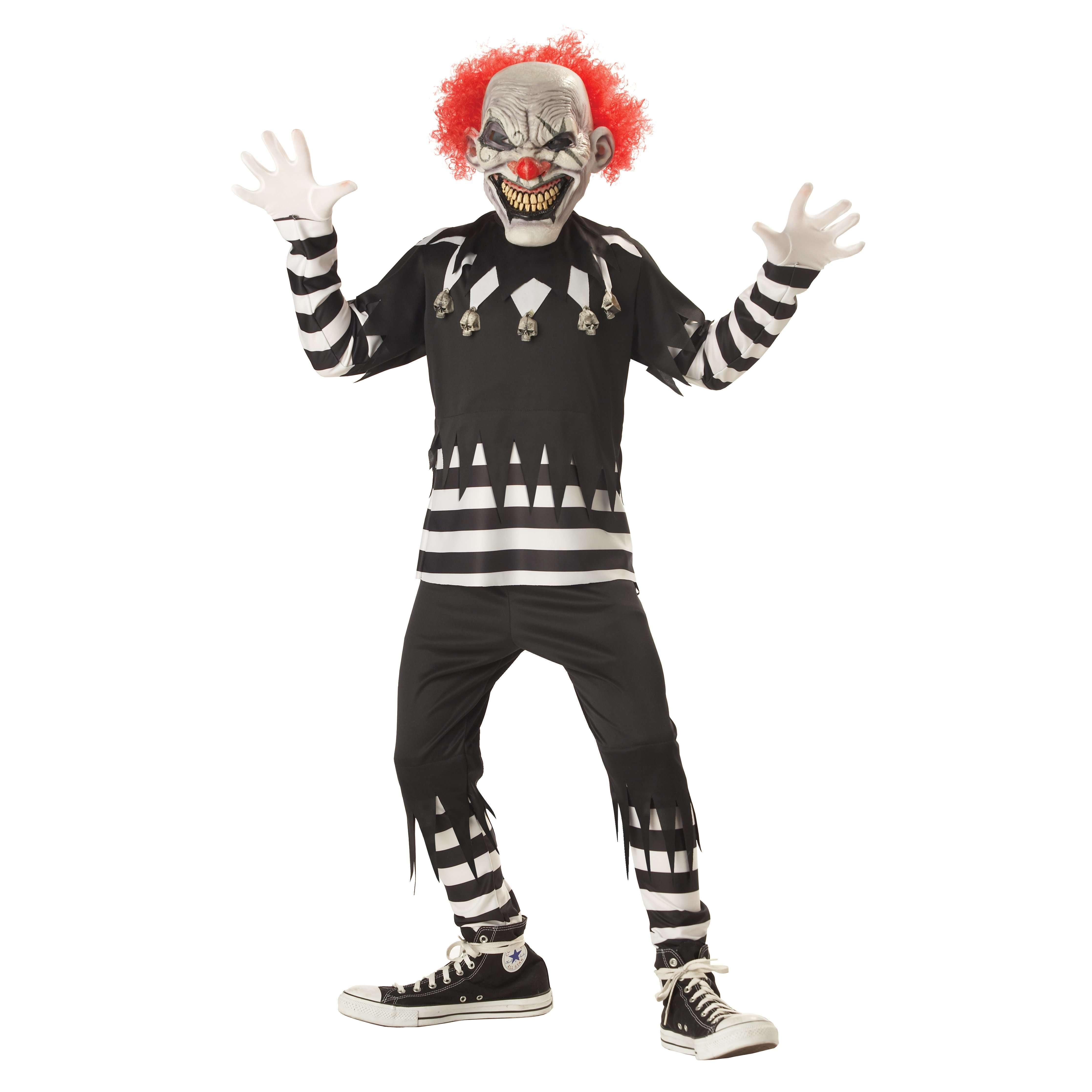 Deluxe Creepy Evil Clown  Kids Costume