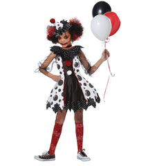 Creepy Clown Girl Child Costume