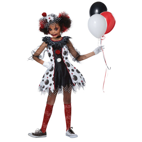 Creepy Clown Girl Child Costume – AbracadabraNYC