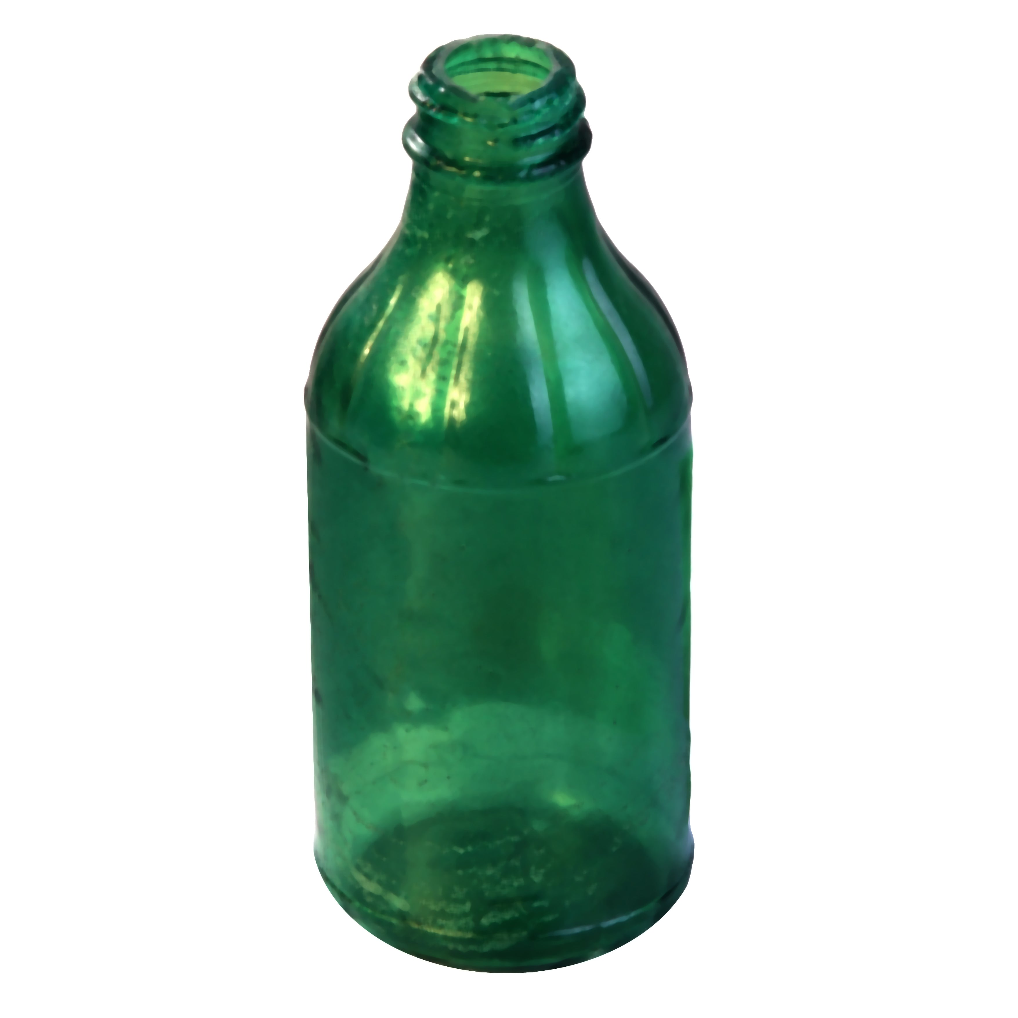SMASHProps Breakaway Vintage Medicine Bottle Prop - DARK GREEN translucent - Dark Green Translucent