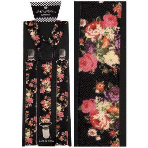 Floral Print Suspenders