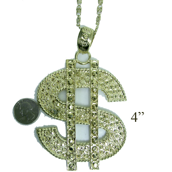 Gold Dolla Sign Necklace